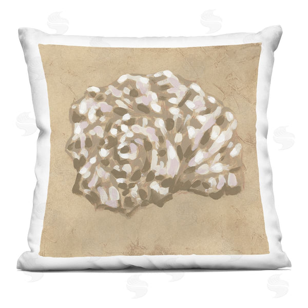 stupell industries June Erica Vess | Earthy Tone Seashell Printed Throw Pillow