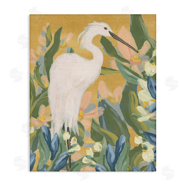stupell industries June Erica Vess | Egret and Lake Vegetation