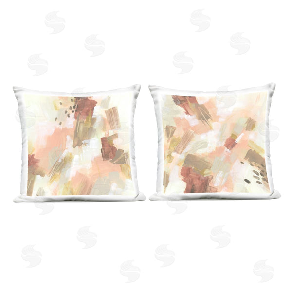 Stupell Industries June Erica Vess | Energetic Beige Palette Printed Throw Pillow Set