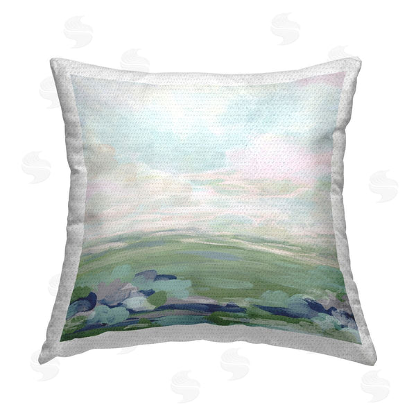 Stupell Industries June Erica Vess | Faded Grassland View Printed Throw Pillow