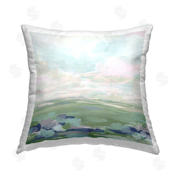 stupell industries June Erica Vess | Faded Grassland View Printed Throw Pillow