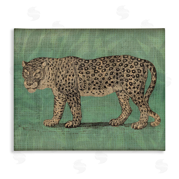 stupell industries June Erica Vess | Fierce Leopard on Green Wall Art