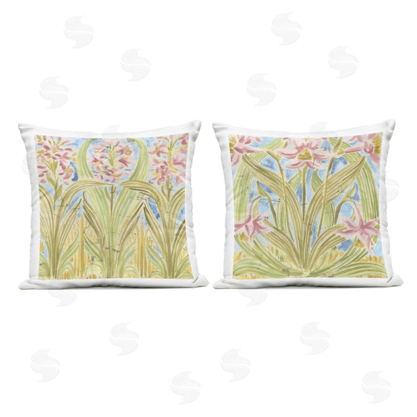 Stupell Industries June Erica Vess | Floral Palau Tiles Printed Throw Pillow Set