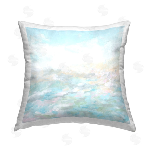 stupell industries June Erica Vess | Flowing Blue Landscape Printed Throw Pillow