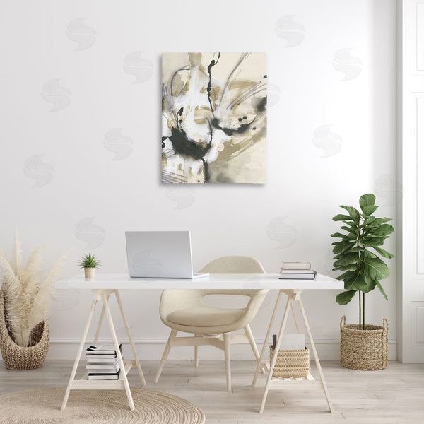 Stupell Industries June Erica Vess | Fluid Black & Beige Abstract Wall Art