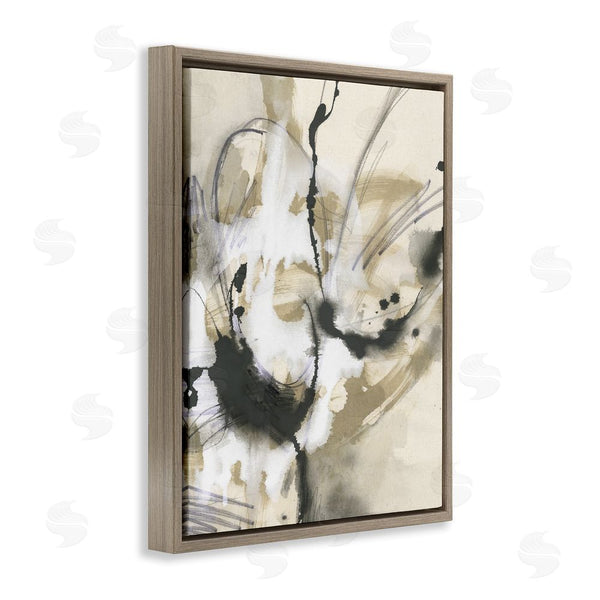 Stupell Industries June Erica Vess | Fluid Black & Beige Abstract Wall Art