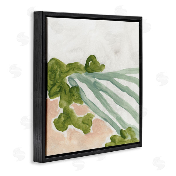 Stupell Industries June Erica Vess | Fluid Coastline Abstract Landscape Soft Pink Green