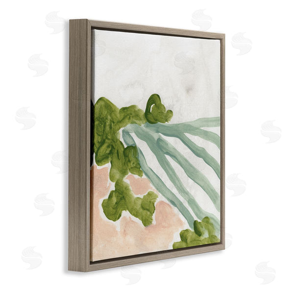 Stupell Industries June Erica Vess | Fluid Coastline Abstract Landscape Soft Pink Green