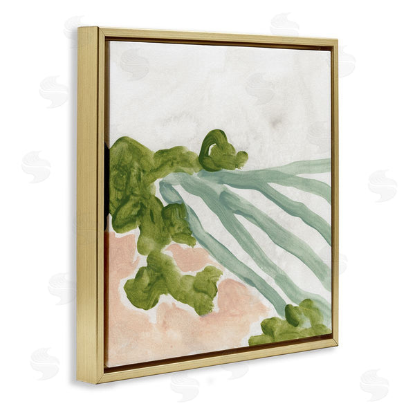 Stupell Industries June Erica Vess | Fluid Coastline Abstract Landscape Soft Pink Green
