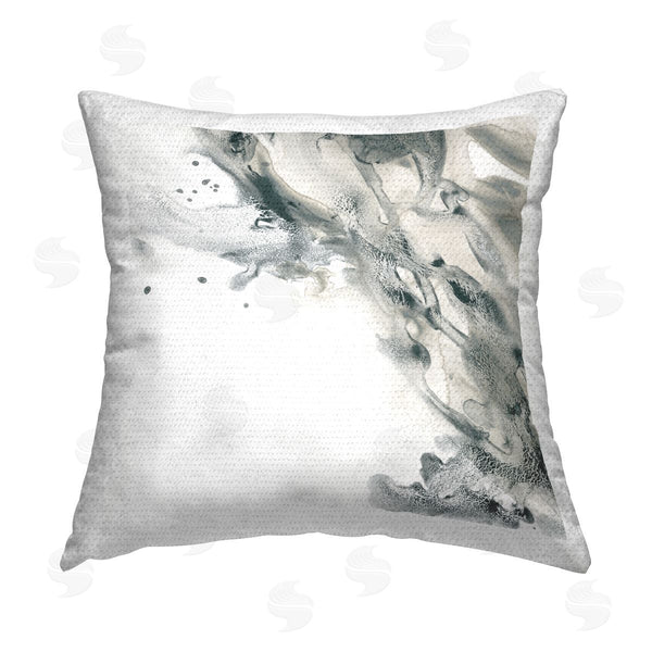 Stupell Industries June Erica Vess | Fluid Grey Abstraction Printed Throw Pillow
