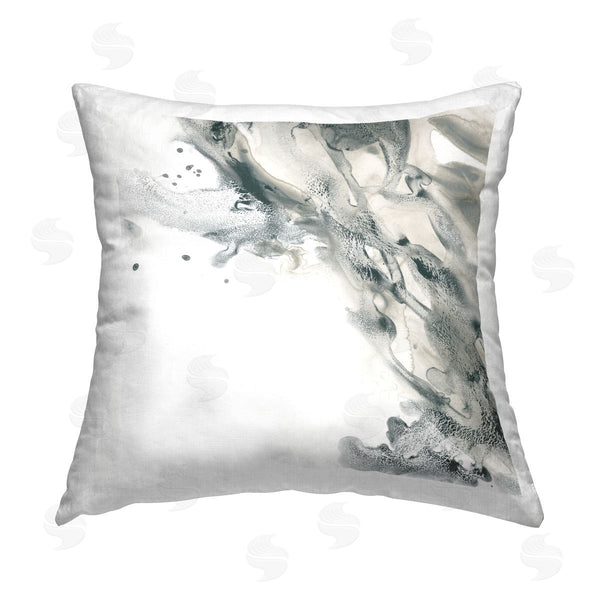 stupell industries June Erica Vess | Fluid Grey Abstraction Printed Throw Pillow