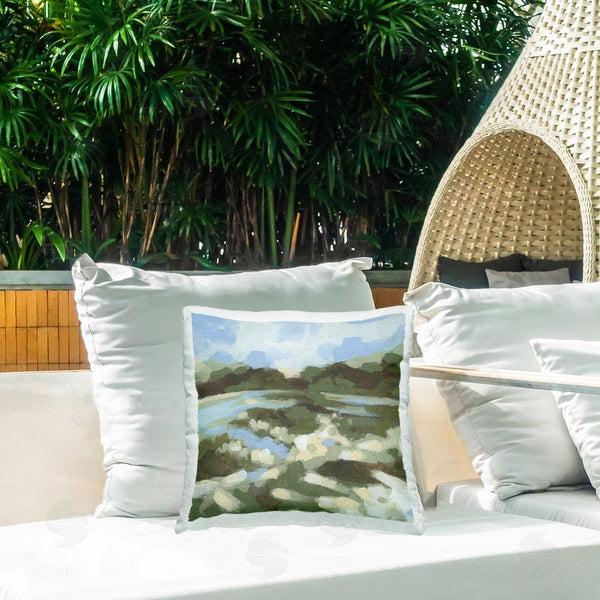 Stupell Industries June Erica Vess | Fluid Landscape Impression Printed Throw Pillow