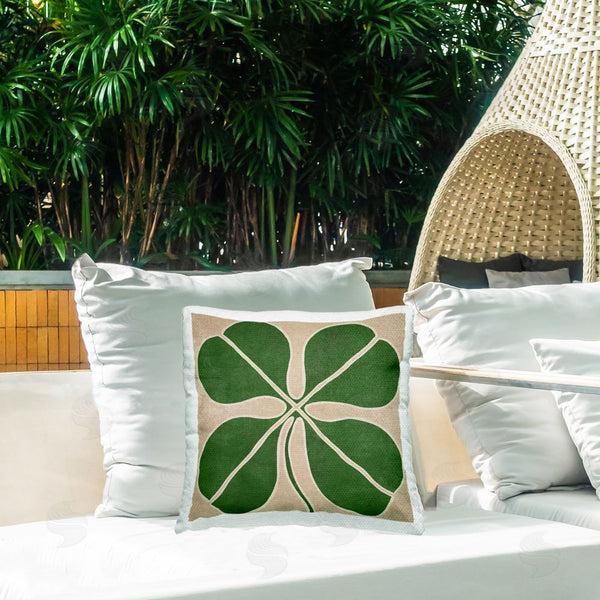 Stupell Industries June Erica Vess | Four Leaf Symmetry Printed Throw Pillow