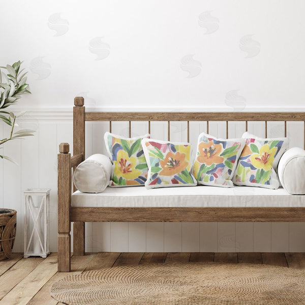 Stupell Industries June Erica Vess | Fresh Vivid Blossoms Printed Throw Pillow Set