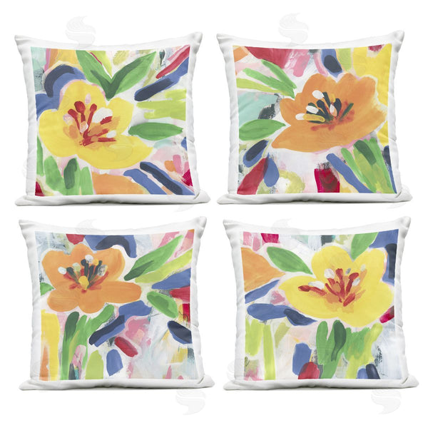 Stupell Industries June Erica Vess | Fresh Vivid Blossoms Printed Throw Pillow Set