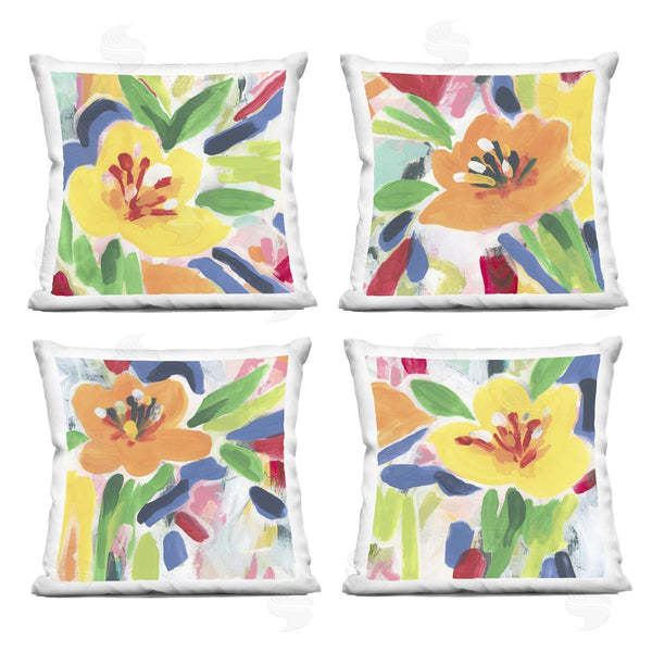 stupell industries June Erica Vess | Fresh Vivid Blossoms Printed Throw Pillow Set