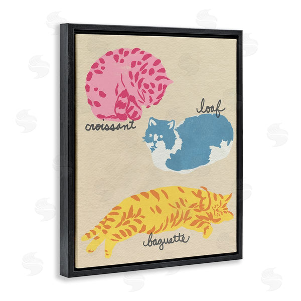 Stupell Industries June Erica Vess | Funny Relaxing Cat Shapes