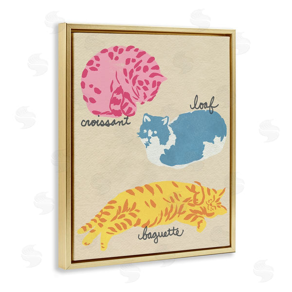 Stupell Industries June Erica Vess | Funny Relaxing Cat Shapes