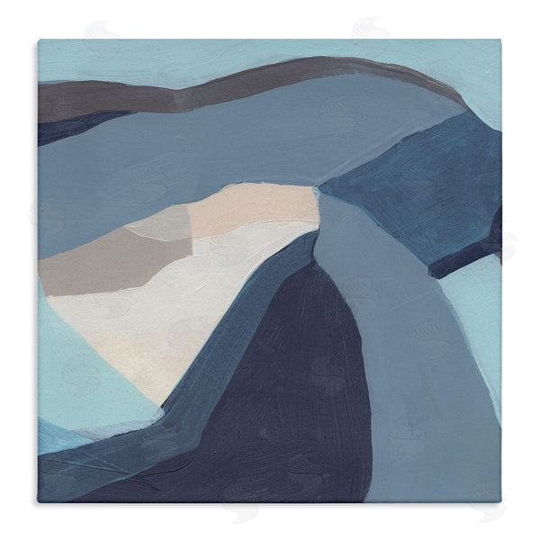 stupell industries June Erica Vess | Geometric Coastal Shape Arrangement Abstract Blue Grey Wall Art