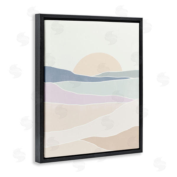Stupell Industries June Erica Vess | Geometric Sunrise Shapes Boho Landscape Desert Hills Wall Art