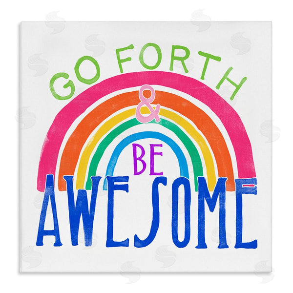 stupell industries June Erica Vess | Go Forth Be Awesome Rainbow