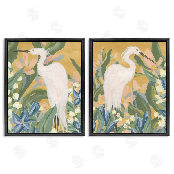 Stupell Industries June Erica Vess | Great Egret In Blooming Bushes Wall Art