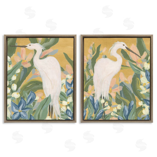 Stupell Industries June Erica Vess | Great Egret In Blooming Bushes Wall Art