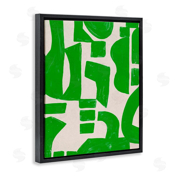 Stupell Industries June Erica Vess | Green Asymmetrical Shapes Wall Art