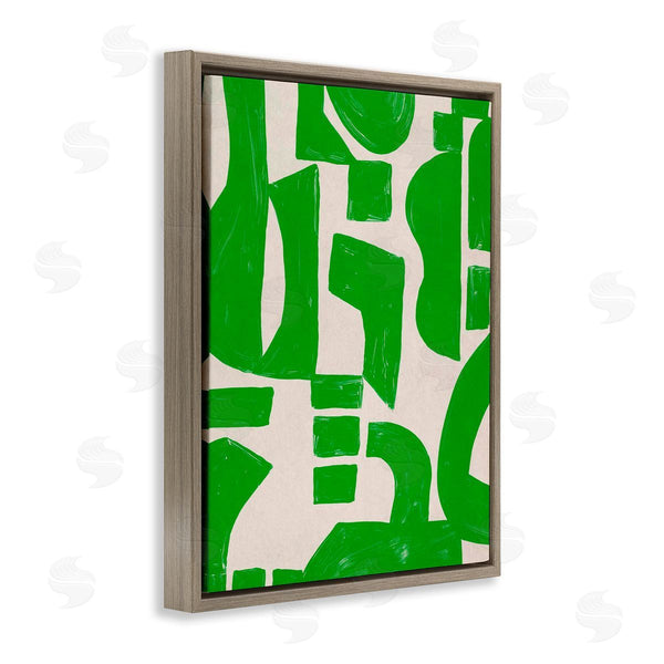 Stupell Industries June Erica Vess | Green Asymmetrical Shapes Wall Art