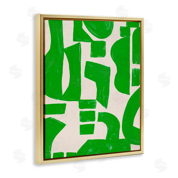 Stupell Industries June Erica Vess | Green Asymmetrical Shapes Wall Art
