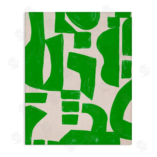 stupell industries June Erica Vess | Green Asymmetrical Shapes Wall Art