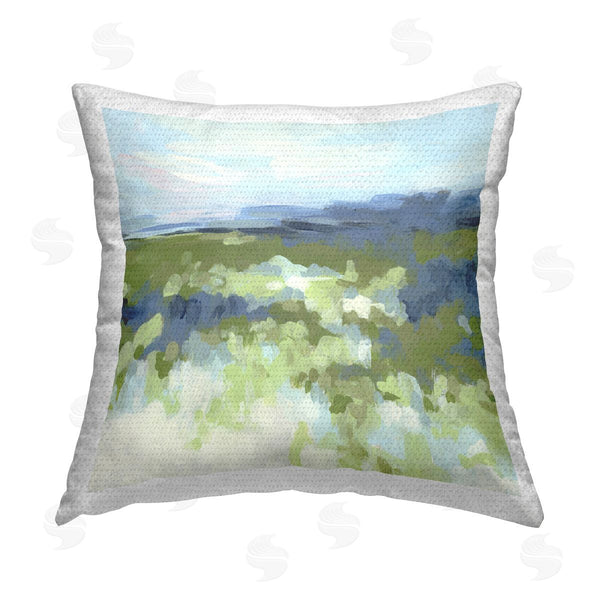 Stupell Industries June Erica Vess | Green & Blue Nature Printed Throw Pillow