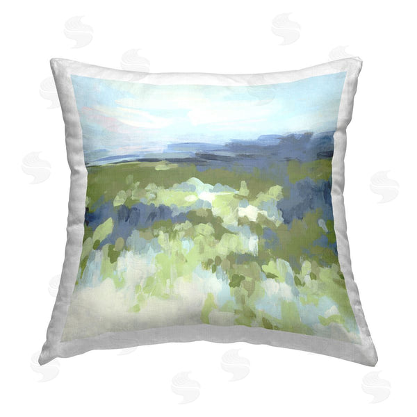 stupell industries June Erica Vess | Green & Blue Nature Printed Throw Pillow