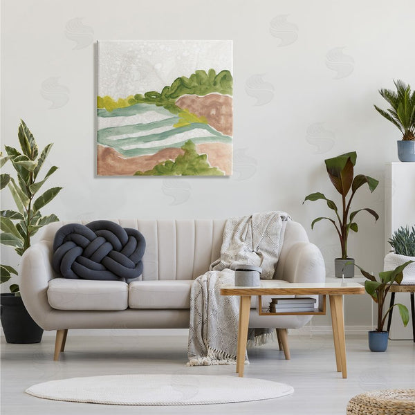 Stupell Industries June Erica Vess | Green Bush Meadow Landscape Soft Rolling Fields Wall Art