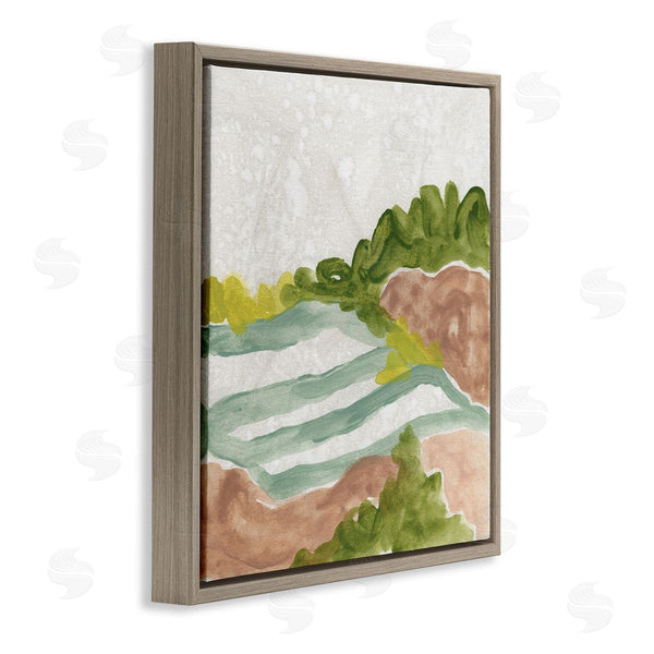 Stupell Industries June Erica Vess | Green Bush Meadow Landscape Soft Rolling Fields Wall Art