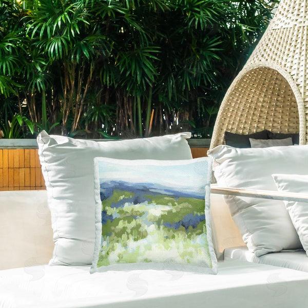 Stupell Industries June Erica Vess | Green Nature Abstraction Printed Throw Pillow