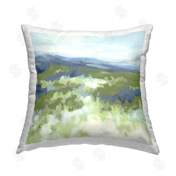 stupell industries June Erica Vess | Green Nature Abstraction Printed Throw Pillow
