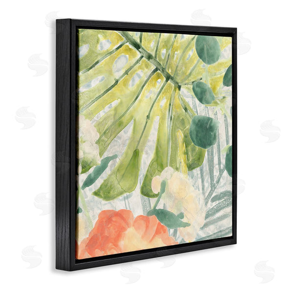Stupell Industries June Erica Vess | Green Palm Leaves Layered Abstraction Tropical Floral