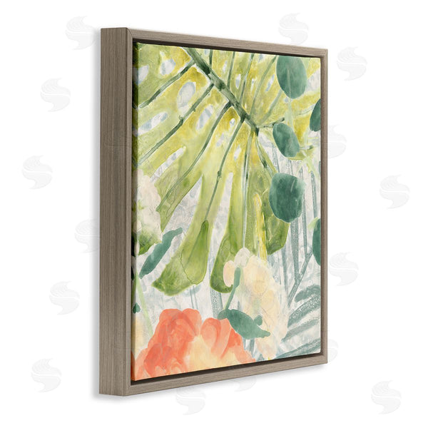 Stupell Industries June Erica Vess | Green Palm Leaves Layered Abstraction Tropical Floral