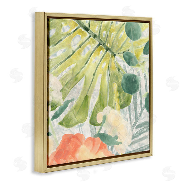 Stupell Industries June Erica Vess | Green Palm Leaves Layered Abstraction Tropical Floral