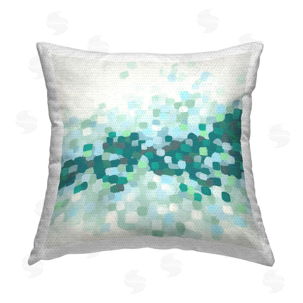 Stupell Industries June Erica Vess | Green Speckled Shapes Printed Throw Pillow