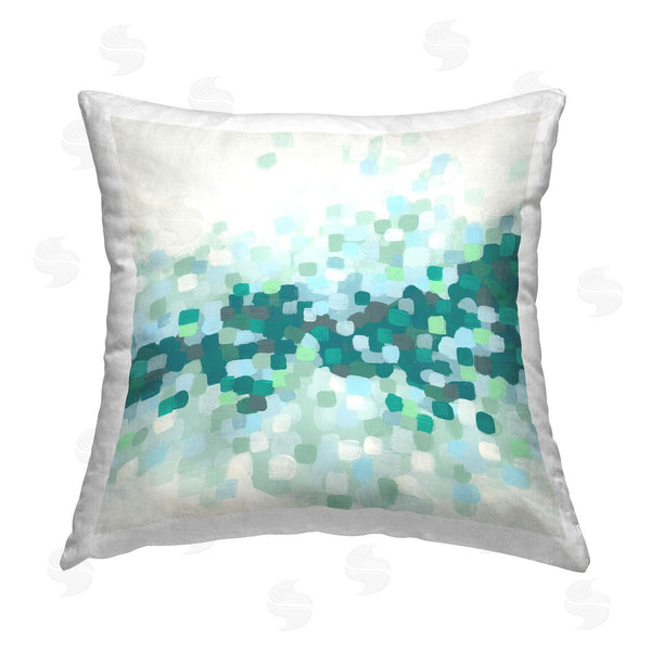 stupell industries June Erica Vess | Green Speckled Shapes Printed Throw Pillow