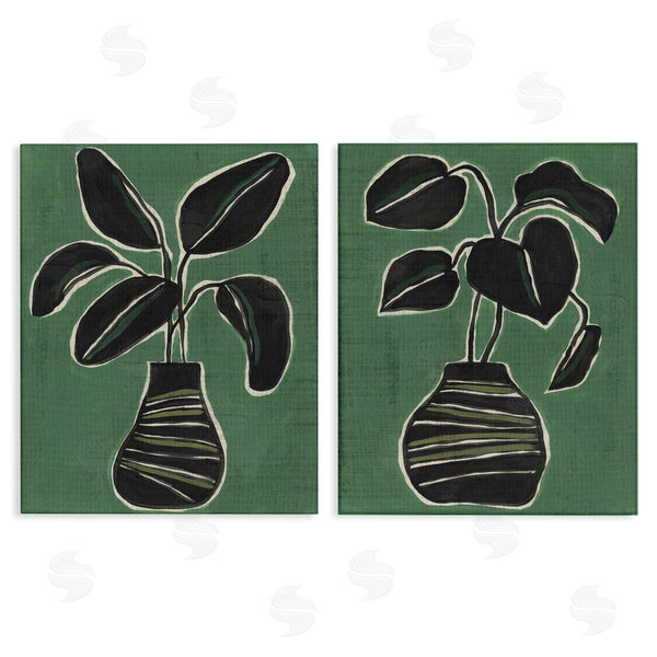 stupell industries June Erica Vess | Green Toned House Plants Wall Art