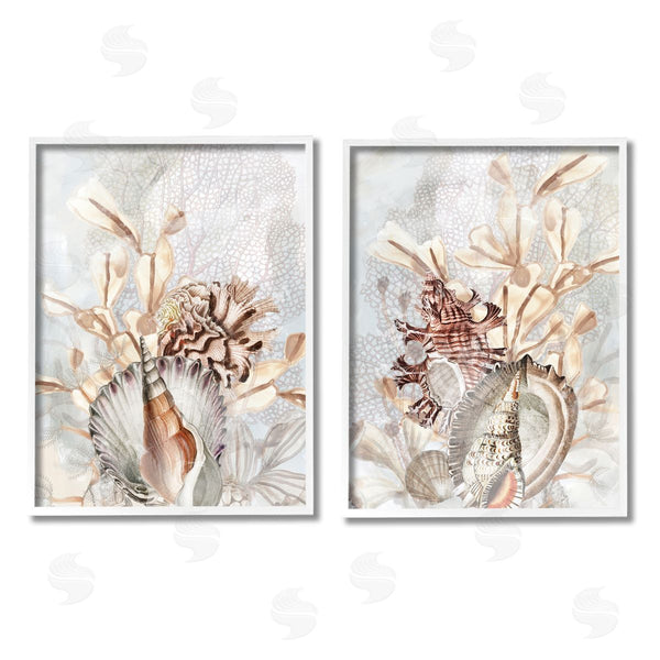 Stupell Industries June Erica Vess | Grey & Beige Sea Life