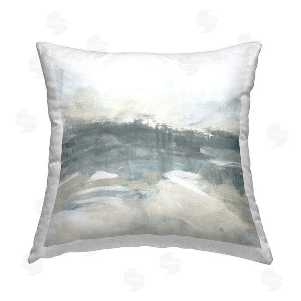 stupell industries June Erica Vess | Grey Landscape Abstraction Printed Throw Pillow