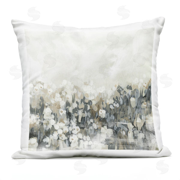 Stupell Industries June Erica Vess | Grey Speckled Flowers Printed Throw Pillow