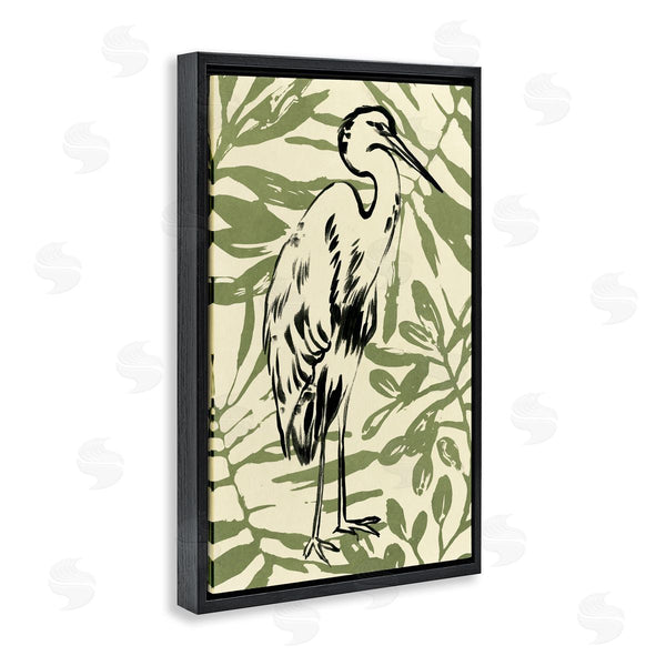 Stupell Industries June Erica Vess | Heron And Leaf Pattern Wall Art