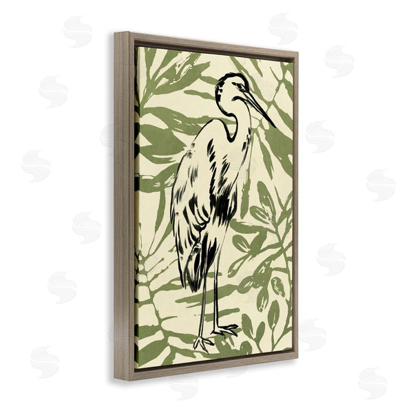 Stupell Industries June Erica Vess | Heron And Leaf Pattern Wall Art