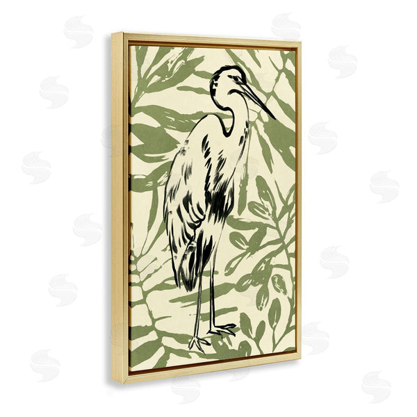 Stupell Industries June Erica Vess | Heron And Leaf Pattern Wall Art