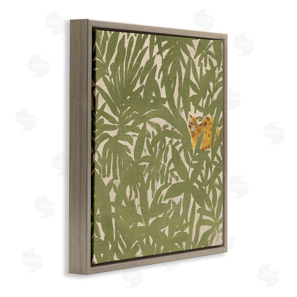 Stupell Industries June Erica Vess | Hiding Cheetah Palm Plants Wall Art